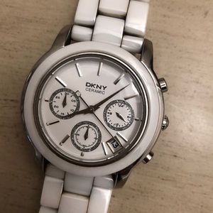 ⭐️SOLD⭐️DKNY White Ceramic/Stainless Steel Watch